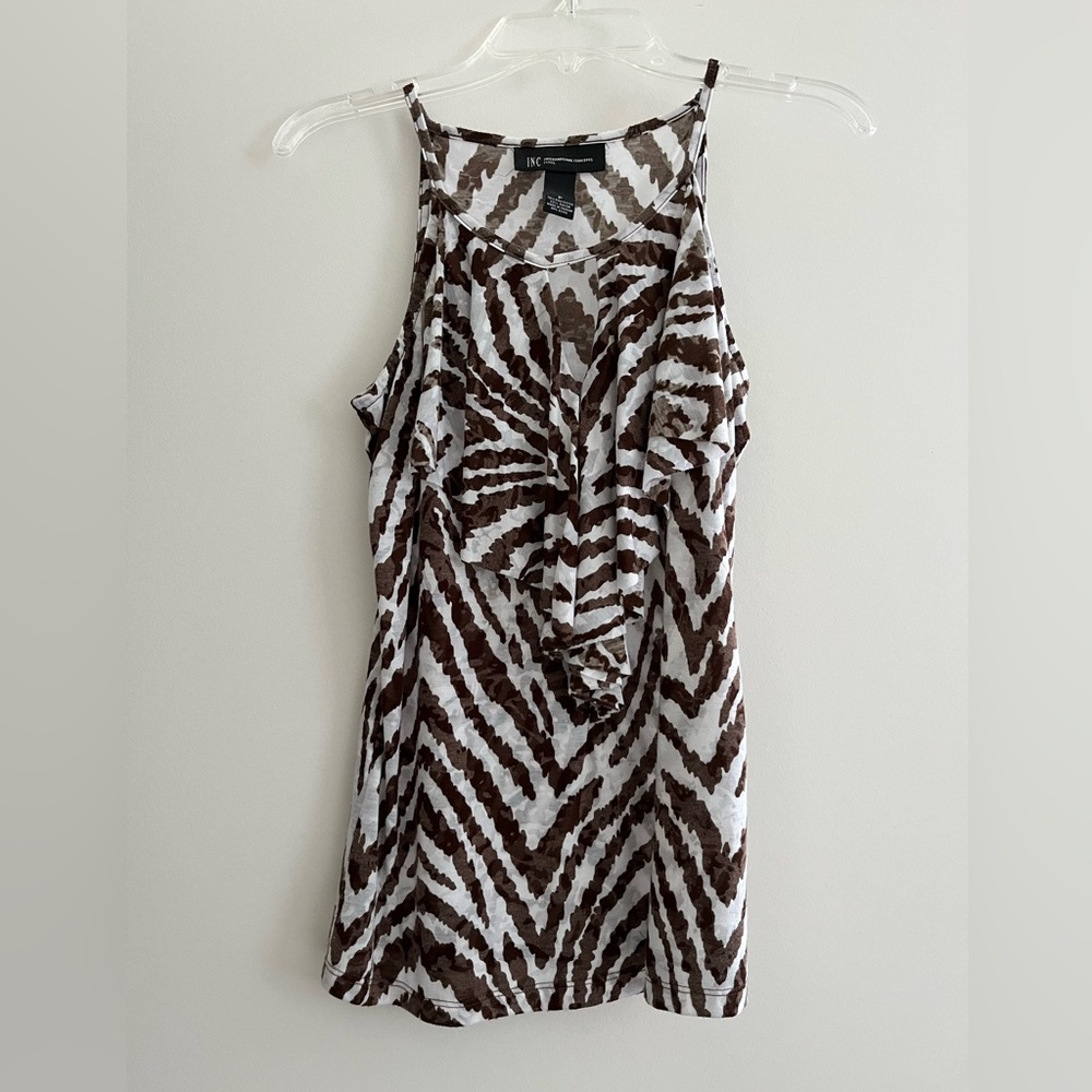 INC International Concepts Zebra Print Tank Top